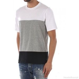 New $125 Large Rag and Bone White Gray T-Shirt